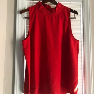 J Crew Red Tank Top Blouse Size XL NWT